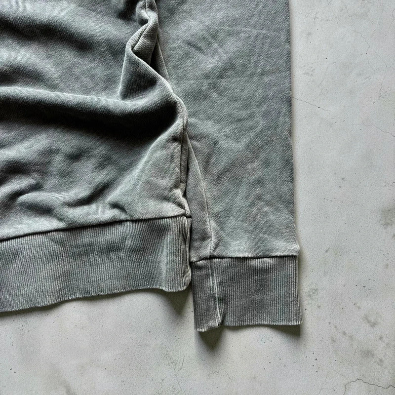 Oakley Grey Garment-Dyed Crewneck Sweatshirt Xs